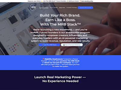 The MRB Stack™ Future Founders Website Design