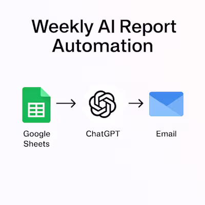 Automated Weekly Report: Data → AI Summary → Email Delivery