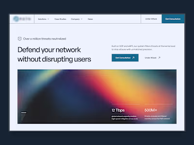 Cybersecurity website hero concept This concept was designed...