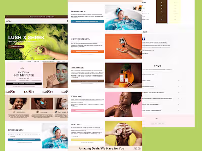 Replo Landing page for Lush