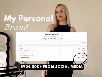 $934,000 From Instagram and TikTok: Check out my Instagram