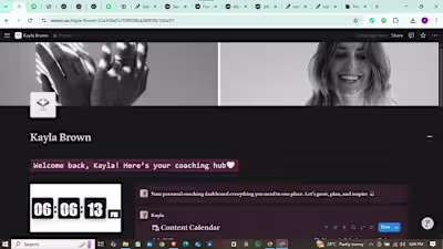 Personalized Notion Workspace for Coach