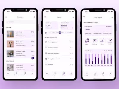 Sales Management Mobile App Design