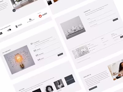 DECI Interiors website: Web design