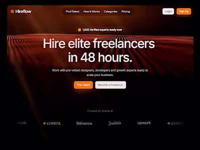 Hireflow: Framer Design Concept