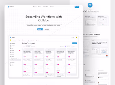 Collabo Project Management - Landing Page