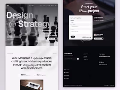 Design Studio Landing Page Creation