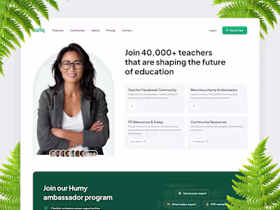 Website Design for Humy EdTech Platform