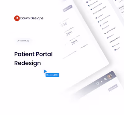 Medial Health patiant portal redesign