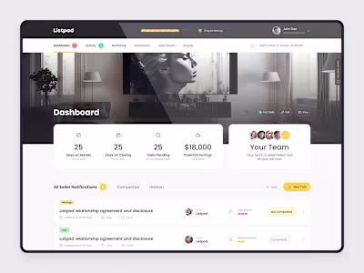 Real Estate SaaS Dashboard