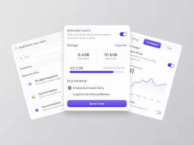 Modern UI Design for Cloud Management System | Design Component
