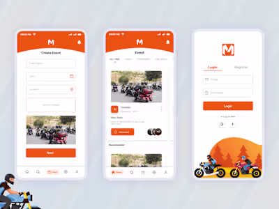 Biker's Event  - Application Design and Development