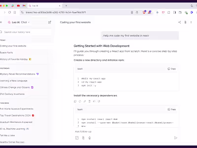Leo AI webapp