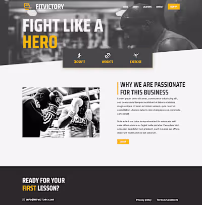 Gym Website Design