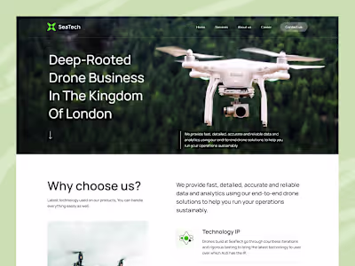 Drone Landing page UI/UX Design