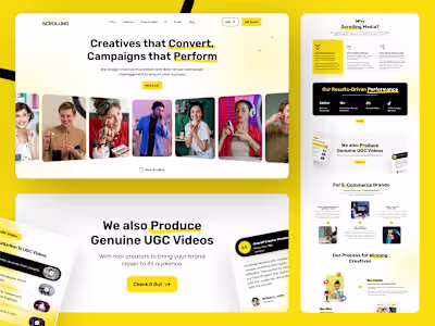 Scrolling Media Landing Page Design