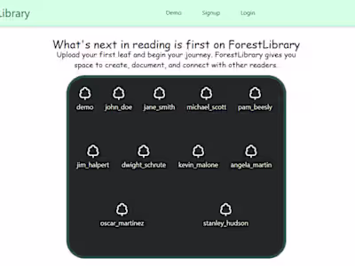 ForestLibrary - MERN portfolio project