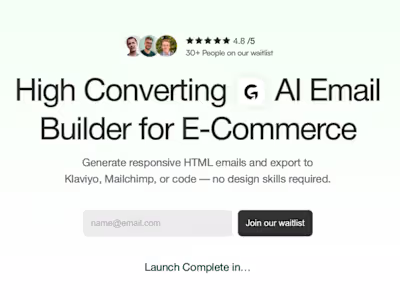 Galio: AI Email Builder for E-commerce – Design & Export in Min…