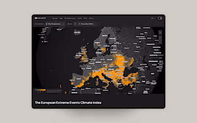 Dashboard for climate data