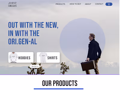 Ori.Gen website design + development
