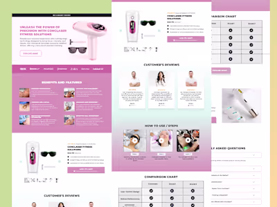  Conclaser landing page design