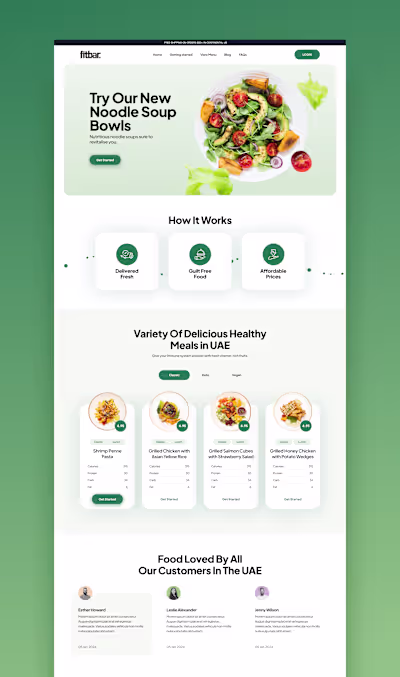Website Sample: FITBAR