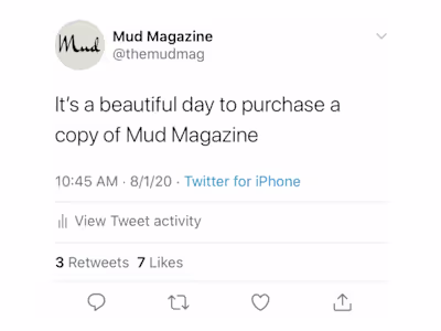 Twitter Manager - Mud Magazine