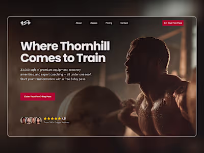 Thornhill Fitness Studio Website Redesign