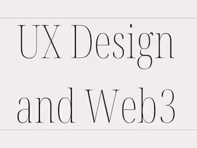 UX Design and Web3