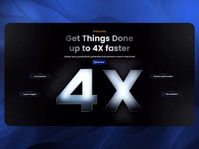 Productivity Course Landing Page Design