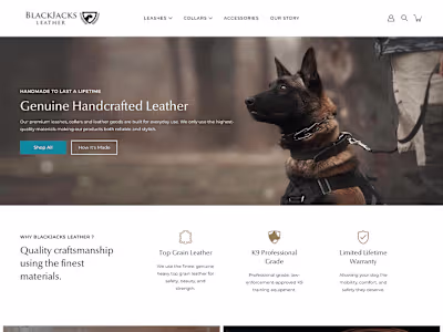 Shopify Website: Leather Shop 