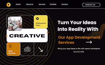 Takelanii Tech Startup - App Development Landing Page