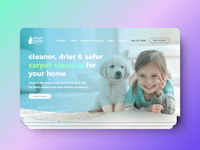 Clean Green website design