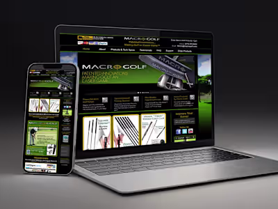 MACRO GOLF | 2006 Expression Engine CMS, E-commerce, Web Design