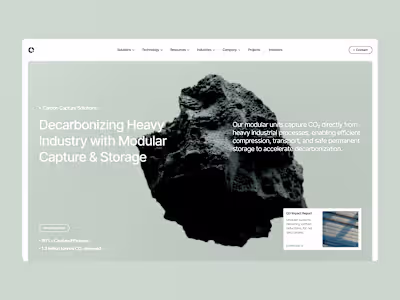 Carbon Capture Company Website Design