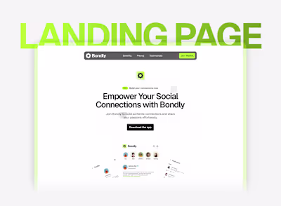 Bondly – Website Design & UI/UX Case Study
