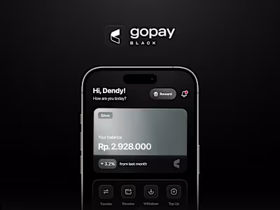 GoPay Black - UI Design Exploration