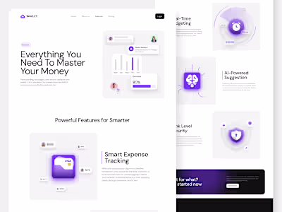 Master your money with style 💸 I designed this Features Pag...