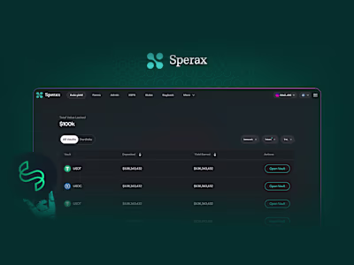Sperax DeFi Platform Redesign