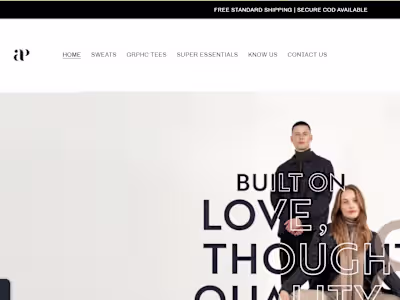Premium clothing Website that stands out and endures.