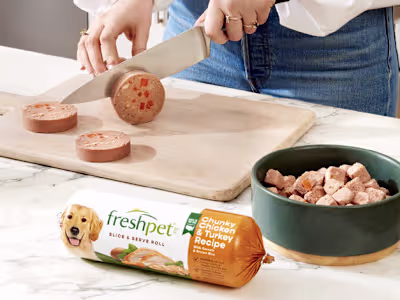 I created this landing page for Freshpet's senior dog products