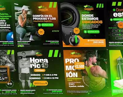 Fitness Gym Poster | Gym Social Media Post Design
