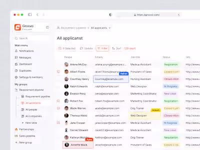 CRM SaaS Dashboard - Table View | Dashboard