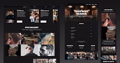 Your Best Barber - Responsive Framer Template