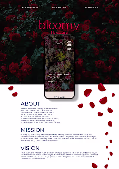 UX/UI Case Study Website Design