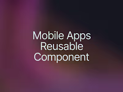 Reusable Component Library for Mobile Apps