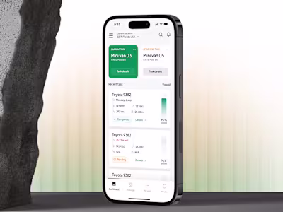 Fleet Management SaaS Mobile App UX UI Design for Driver