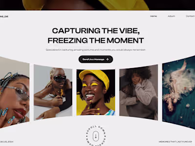 Animated Photography Studio Website