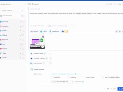 Web App(Social Media Management)