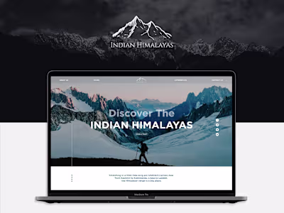 Travel website concept : A guide to The Indian Himalayas